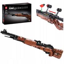Surenkamas šautuvo modelis MAUSER 98K 1:1, MOULD KING blokeliai