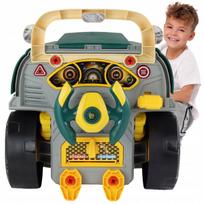 Mechanikos rinkinys su dideliu varikliu sukimui ir atsukimui, su garso bei šviesos funkcijomis