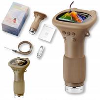 Skaitmeninis mikroskopas vaikams BROWN, 2" HD ekranas, didinimas iki 1000x