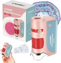 Kišeninis mikroskopas LAKWAR 60x–120x, nešiojamas
