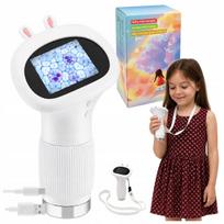 Skaitmeninis mikroskopas vaikams 1000x su LCD ekranu, mokslinis rinkinys