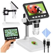 Skaitmeninis mikroskopas 1000x, 4,3" LCD, FULL HD, 2MP, LED
