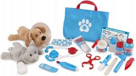Veterinaro rinkinys vaikams su pliušiniais šuneliu ir katei, 15 dalių, Melissa & Doug