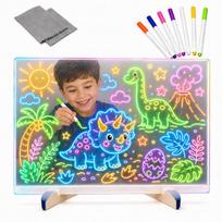 Šviečianti piešimo lenta vaikams CREATIVE EDUCATIONAL, su 7 rašikliais