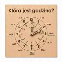 Medinis edukacinis laikrodis vaikams, XL dydis