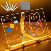 Piešimo LED lenta, šviečianti, akrilinė, XXL, 30x20 cm