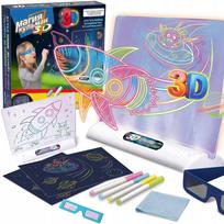 Piešimo lenta vaikams MAGIC 3D LED, šviečianti, edukacinė