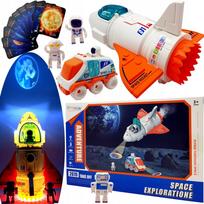 Žaislinė raketa su projektoriumi, astronautu ir robotu SPACE ROCKET ROVER