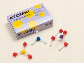 Atomų modelių rinkinys, neorganinė chemija, 100 elementų, pradinėms klasėms