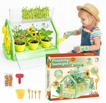 Vaikiškas šiltnamis „Small Gardener“ su laistymo sistema ir vazonėliais