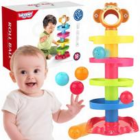 Vaikiška kamuoliukų trasa su paleidimo mechanizmu WOOPIE BABY