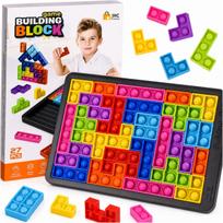 Vaikiška dėlionė POP IT Tetris, spalvota, 3D