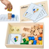 Medinis Montessori matematikos žaidimas vaikams nuo 4 metų XYZ
