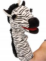 Pliušinė lėlė zebras Nature Planet, ekologiškas žaislas teatrui