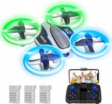 Mini dronas AVIALOGIC su HD 720P kamera, 3 akumuliatoriai, LED, akrobatiniai manevrai