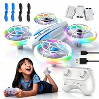 Vaikiškas mini dronas su 360° apsisukimu ir 6 LED apšvietimo režimais