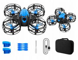 Vaikiškas mini dronas su LED, nuotolinio valdymo pultu, 2 baterijos