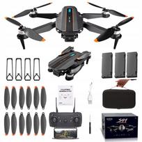 Žaislinis dronas S91 su 2 kameromis, WiFi, bešepetėliais varikliais, programėle ir 3 akumuliatoriais