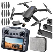 Dronas su kamera, LCD ekranu, bešepetiniais varikliais, 3 baterijomis ir 8GB kortele