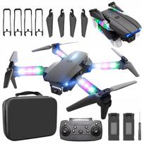 Sulankstomas dronas E99D su dviem kameromis ir LED apšvietimu