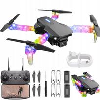 Sulankstomas dronas E99 Light Edition su dviem kameromis, LED ir 1800mAh baterija
