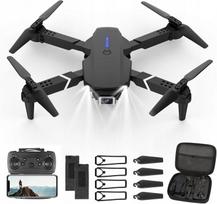 Sulankstomas dronas F89 su 4K HD FPV kamera, 2 akumuliatoriai, WiFi, be krypties režimas