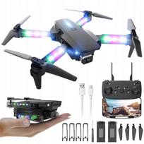 Vaikiškas dronas BEDEE su 2 LED kameromis, 2 baterijomis, 100 m atstumu ir aukščio jutikliu