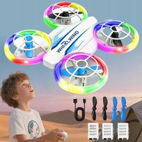 Vaikiškas dronas su LED apšvietimu, RC keturpropeleris, automatinis nusileidimas
