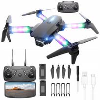 Pradedančiųjų dronas su automatiniu nusileidimu, LED apšvietimu ir 1800mAh baterija