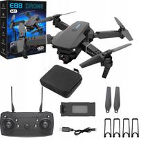 Dronas E88 Pro su HD FPV kamera, valdomas nuotoliniu pultu, Wi-Fi ryšys iki 100 m, 3D vaizdas