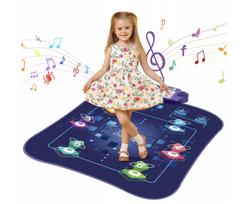 Vaikiškas didelis šokių kilimėlis su LED, Bluetooth ir neslystančiu paviršiumi