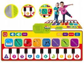 Interaktyvi muzikinė pianino kilimėlis su garso įrašymu ir šokio funkcija