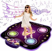 Muzikinis šokių kilimėlis vaikams, didelis, su LED, 9 žaidimai