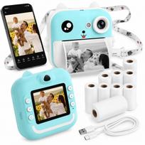 Momentinis fotoaparatas–spausdintuvas MINI THERMAL PRINTER KITTY su 10 popieriaus ritinėlių