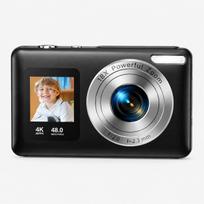 Skaitmeninis fotoaparatas DC06S, juodas, įkraunama baterija, 48 MP, 4K, USB-C