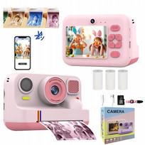 Vaikiškas fotoaparatas su 2,4" ekranu, K12Pro, momentiniu spausdintuvu, Bluetooth, 48 MP, 1080P