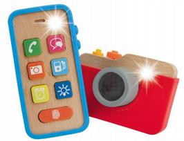 Medinis PLAYTIVE vaikų telefonas ir fotoaparatas su šviesos bei garso efektais