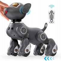 Nuotoliniu būdu valdomas išmanusis robotas šuo BG1536, pilkas