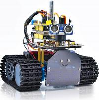 Robotas rinkinys vaikams 4WD IDE Tank edukacinis mechatronikos konstruktorius