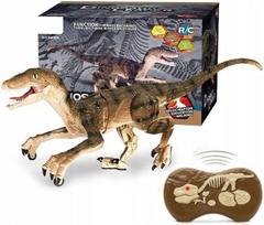 Nuotoliniu būdu valdomas dinozauro žaislas su vaikščiojimo ir riaumojimo funkcijomis, 2,4 GHz, LED