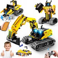 Konstruktorius 3in1: ekskavatorius, robotas, sunkvežimis, RC valdymas ir programėlė, 430 detalės