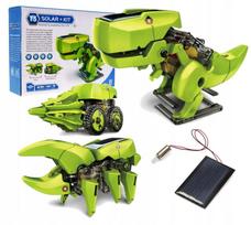Saulės energija varomas robotas – 6 viename žaislų rinkinys: dinozauras, galvosūkis, transporto priemonė