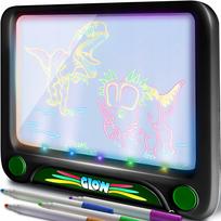 Piešimo lenta vaikams MAGIC BOARD 3D su LED apšvietimu ir flomasteriais