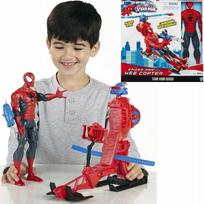 Žaislų rinkinys: SPIDERMAN figūrėlė 30 cm ir sraigtasparnis HASBRO TITAN HERO A6747