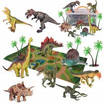 Dinozaurų rinkinys vaikams su kilimėliu ir priedais