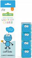 Sensoriniai šviečiantys kubeliai Glo Pals COOKIE MONSTER, 4 vnt., STREET SESAME