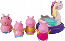Vonios žaislų rinkinys TOMY Toomies Peppa Pig ir vienaragis, nuo 18 mėn.