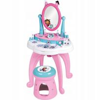 Vaikiškas Smoby Gabby's Dollhouse 2-in-1 tualetinis staliukas su kėdute