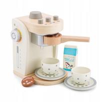 Medinis kavos aparatas su puodeliais ir pienu NEW CLASSIC TOYS