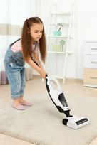 Vaikiškas dulkių siurblys 2in1, vertikalus ir rankinis, su garsais, 2 antgaliai